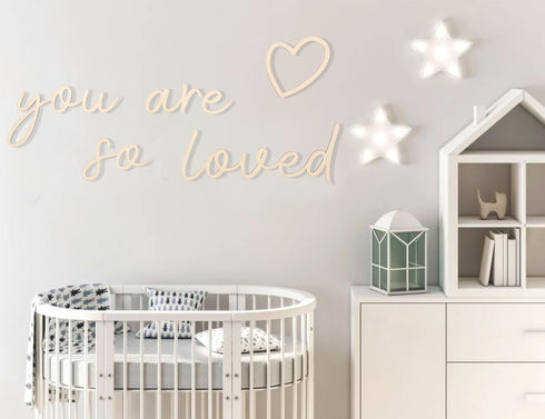MAMUXI Lettering Wood You are so Loved - Plywood Words Sign For Wall Art, Photo Prop You are so Loved, Nursery Wall