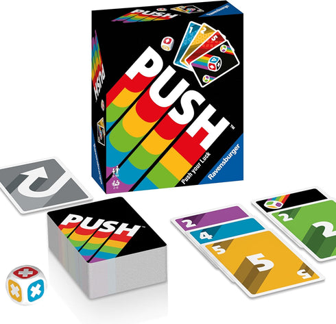 Ravensburger Push 2024 - Exhilarating Card Game for Family Fun, Suitable for 2-6 Players, Ages 8 and Up