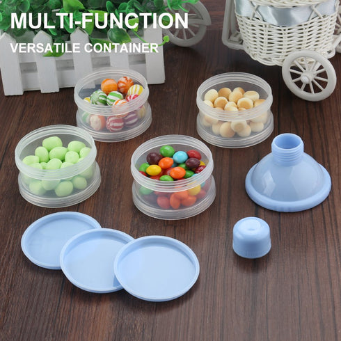 Accmor 4 Formula Dispenser On The Go, Compartments Stackable Formula Container for Travel, Baby Milk Powder Kids Snack