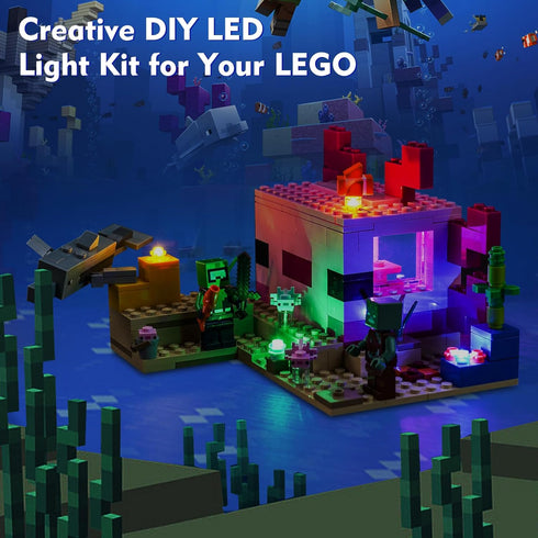 LED Light Kit for Lego The Axolotl House 21247, Minecraft Lighting Set Compatible with Lego 21247 (No Lego Model)