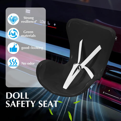 2 6.7 Inches (17cm) Pcs Doll Car Seat for Dolls, Cute Car Air Vent Decoration Sofa for Blind Box Toys, Doll Accessories