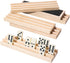 Wooden Domino Holders for Classic Games, Set of 6 Domino Racks for
