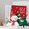 YeeJu Christmas Throw Blanket, Kids Small Red Snowman Blanket for Girls Boys, Soft Lightweight Fleece 40x50