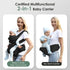 6 1 FRUITEAM Baby Carrier Newborn to Toddler in Hip Waist Stool with Head and Lumbar Support, Safety - Certified Hip