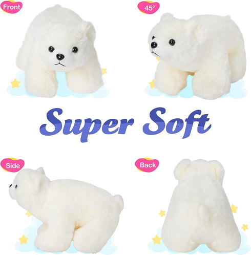 BSTAOFY Light Up Polar Bear Stuffed Animal, LED Night Light Plush Toy, 11'', White Gift for Kids