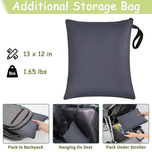Infant Car Seat Travel Bag - Fits Chicco/Graco/Nuna/Cosco/Britax/Uppababy Car Seats, Water Dirt Tear Resistant