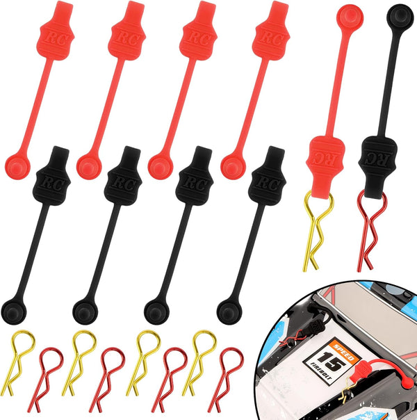 GDOOL 1.0mm RC Cars Body Clips with Pull Tabs for Universal 1/14 1/16