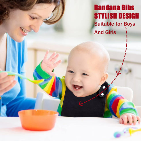 Soft and Absorbent Organic Cotton Baby Bibs Set for Boys Girls, Drool Bandana for Newborn 0-36 Months