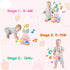 Ryotagift Crinkle,Tummy 0 3 6 9 12+ Baby Bilingual Musical Rabbit Stuffed Animals Toys,Infant Early Learning Toy