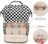 MCWTH Backpack Set Checkered Diaper Bag for Baby Girls Mom, Large Capacity Multi-Function Nappy Bags Organizer