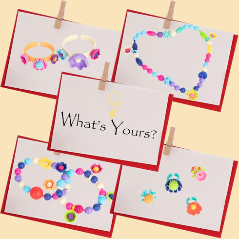 BIRANCO Pop Beads Jewelry Making Kit - Arts and Crafts for Girls 3-7 Years Old, 520 pcs Creative DIY Set