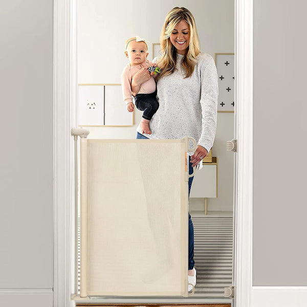 Retractable Baby Gate, Momcozy Extra Wide Mesh Baby Gates for Stairs, 33"