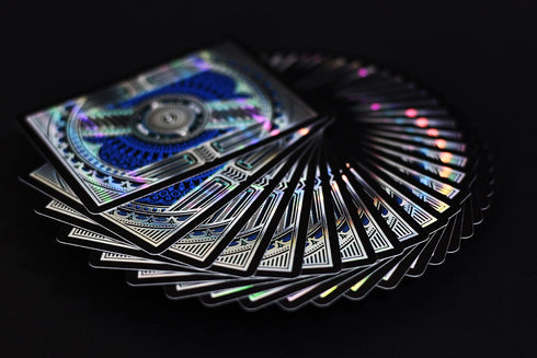 Alloy Cobalt Playing Cards Poker Deck, Custom Design Foiled Backs & Faces, New