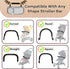 Upgraded Universal Stroller Snack Tray, Cup Holder Stroller Tray with Silicone Flexible Arms Grip, Stroller Tray