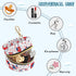PYBUG Independence Day Pattern Round Pacifier Storage Case, Polyester & TPU Lined with Hook Buckle, Pacifier Container