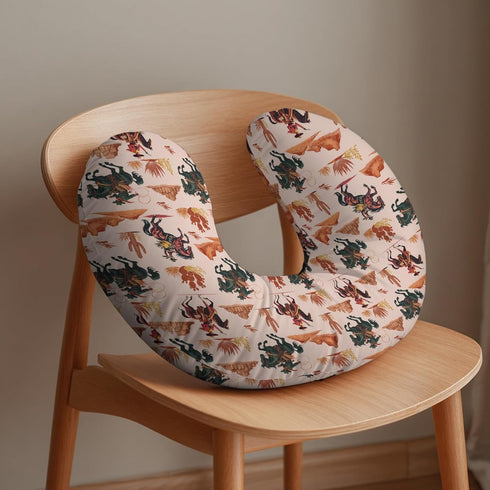 Cstdyfrv Western Cowboy Nursing Pillow Covers Vintage Cowboy Cactus Desert Removable Breastfeeding Slipcover Wild West