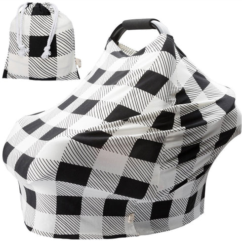 Nursing Cover Breastfeeding Scarf - Baby Car Seat Covers, Infant Stroller Cover, Stretchy Canopy for Boys and Girls