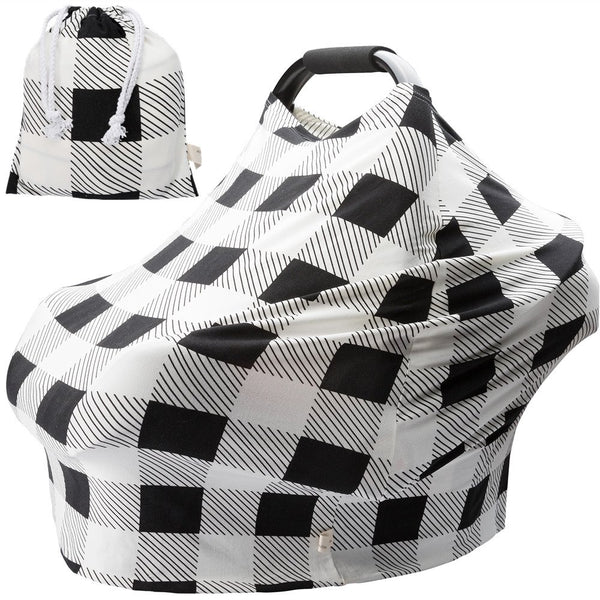 Nursing Cover Breastfeeding Scarf - Baby Car Seat Covers, Infant Stroller Cover, Stretchy Canopy for Boys and Girls