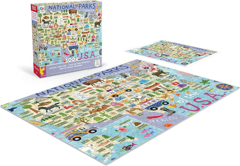 500 Ceaco - National Parks Map - Piece Jigsaw Puzzle