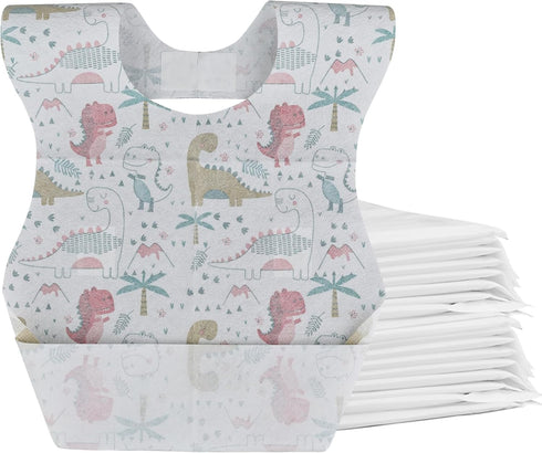 WYSLP Baby Disposable Bibs Travel Feeding Bib 25pcs - Leakproof Liner, Food Catcher