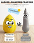 12 1-3, JUPITEARTH Colors Egg Crayons for Toddlers Palm-Grasp Non Toxic Jumbo Washable Crayons for Kids, Fat Brain Toys