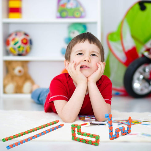Yeetec 6 Pack 24 Links Wacky Tracks Snap and Click Fidget Toys, Finger Sensory Toys, Snake Puzzles for Stress Relief