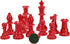 WE Games Color Bright Plastic Staunton Tournament Chess Pieces - Half Set with 3.75 in. King