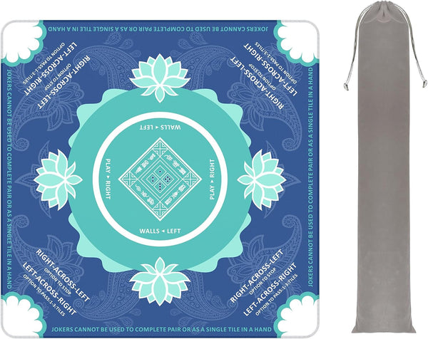 Eueiykw Mahjong Mat for Table with Carrying Bag31.5 * 31.5in Non-Slip Noise Reduction
