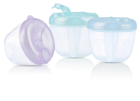 3-Section Nuby Milk Powder Dispenser - Convenient Design for Easy Feeding