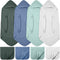 VitalCozy 8 Pcs Baby Muslin Hooded Bath Towels and Washcloths Muslin Cotton