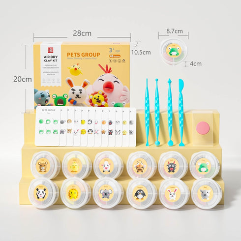 12 48 Air Dry Clay for Kids - Modeling Clay Kits, Ultra Light & Soft, Safe & Non-Toxic, Boxes DIY Model Magic Clay
