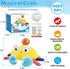 6-12-18 Tummy 1-3, Infowush Baby Toys Months - Musical Crawling Crab Plush Toy, Dancing Walking Bouncing Time Toy