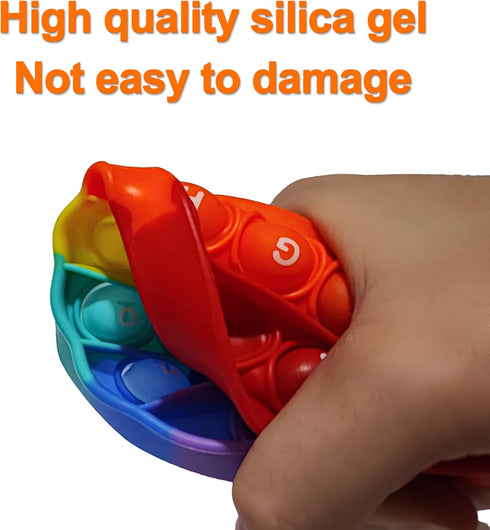 Alphabet Pop Fidget Toy Letters ABC Numbers, Learning Educational Toys Round Sensory Popper Games for Kids