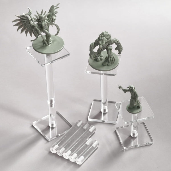 3pcs Combat Risers for Flying Miniatures - Adjustable Height Multi-Tiered Platforms for Tabletop RPG and Board Games