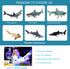 Flormoon Realistic Shark Figurines - 6pcs Undersea Creature Action Models, Educational Toy & Cake Topper for Kids