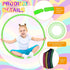 2 Pcs Toy Hoop Exercise Hoop, Detachable Adjustable Plastic Playground Equipment (Green)
