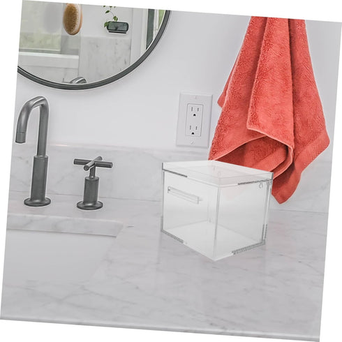 Wall-Mount Acrylic Towel Storage Box for Organized Spaces
