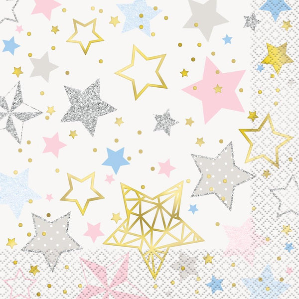 Twinkle Little Star Luncheon Napkins - 16 Pcs, 6.5" x 6.5"