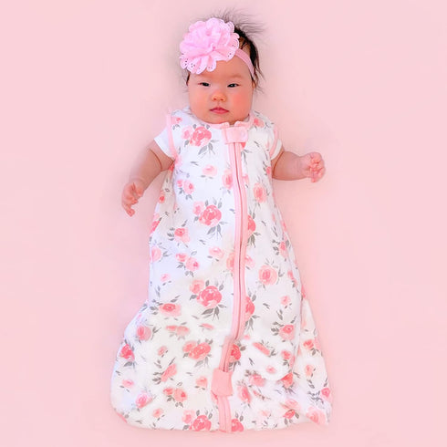 0.5 24-48 Mama Cheetah Baby Sleep Sack TOG, Organic Cotton Baby Wearable Blanket with Two-Way Zipper, Swaddle