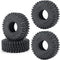 4PCS RC Soft Rubber 1.0 Tires, 64MM Foam Insert for 1/18 TRX4M Upgrades, 1/24 SCX24