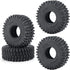 4PCS RC Soft Rubber 1.0 Tires, 64MM Foam Insert for 1/18 TRX4M Upgrades, 1/24 SCX24