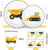 96Pcs Set 24 Whaline Construction Party Tableware Dump Truck Paper Plate Napkin Cup Yellow Black Disposable Dinnerware