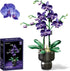 NERCISU Orchid Flowers Building Sets with Vase, Purple Orchid Botanicals Collection Building Toys