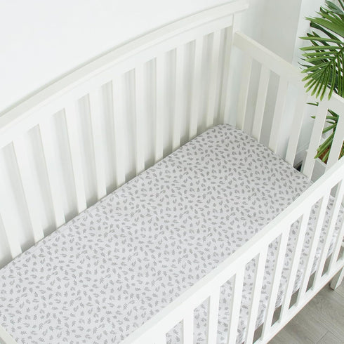 2 Pack 52X 28 Crib Sheets Fitted for Boys and Girls, Crib Sheet Fits for Standard Crib Mattress, Neutral Toddler Bed
