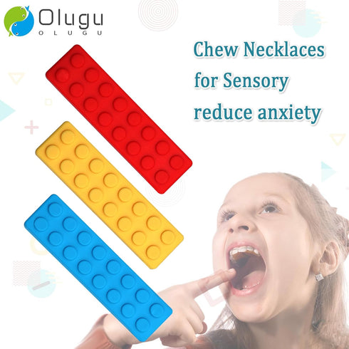 7 Pack Chew Necklaces for Sensory Kids, Chewy Necklace Bundle for Boys Girls and Adults with Autism, ADHD, SPD