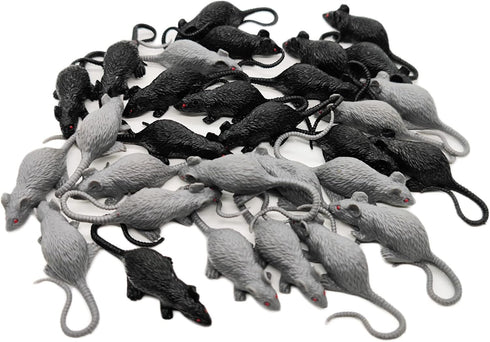 Mangdunt 30 Pack Mini Simulated Mouse Model, Realistic Plastic Mouse Figurines for Kids' Halloween Toy Joke Prank