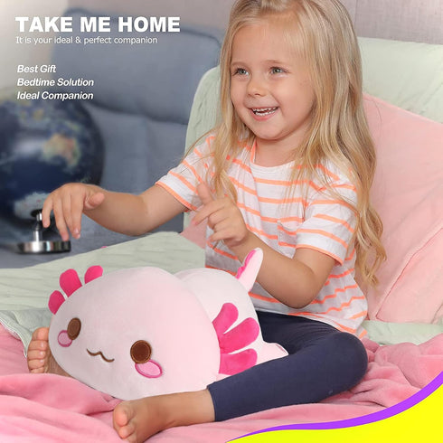 13 inch 13") Onsoyours Original Axolotl Plush Cute Stuffed Animal Soft Pillow Pink Kawaii Plush Toy Gift for Kids