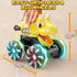 2 3 4 5 Intoypad Yellow Triceratops Dino Monster Truck Toddler Push Car Toy with LED Wheels Press & Go Dinosaur Toy
