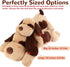 meowtastic Brown Dog Weighted Stuffed Animals - 22 Inch 4.5 lbs Plush Dog Pillow - Cute Gifts for Kids & Adults