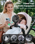 65H 12000mAh Timming, FRIZCOL Portable Stroller Fan, Use As Power Bank, Battery Operated Fan Flexible Tripod Baby Car